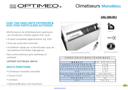 Optimeo OAC-300-RE1 Clim réversible Product fiche