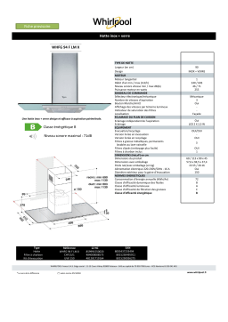 Whirlpool WHFG94FLMX Hotte décorative murale Product fiche