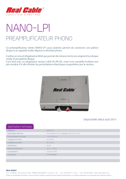 Real Cable Nano-LP1 Préampli phono Product fiche