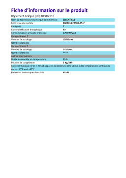 Essentielb ERT85-55s2 Réfrigérateur top Product fiche