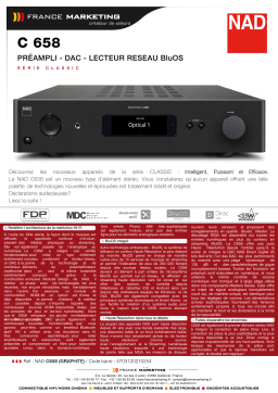 NAD C658 Lecteur réseau HiFi Product fiche