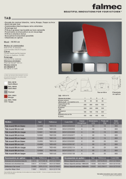 Falmec TAB MURAL 60 Noir Hotte décorative murale Manuel utilisateur