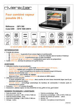 Riviera Et Bar combiné vapeur QFV260 Mini four vapeur Product fiche