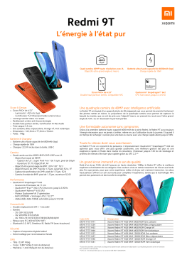 Xiaomi Redmi 9T Gris 64Go 4G Smartphone Product fiche