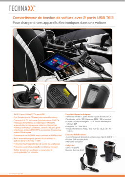 Technaxx tension 2 ports USB TE13 Chargeur allume-cigare Product fiche