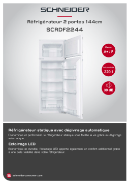Schneider SCRDF2244 Réfrigérateur 2 portes encastrable Product fiche