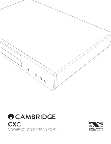 Manuel du propriétaire | Cambridge Audio CXC Platine CD Owner's Manual | Fixfr