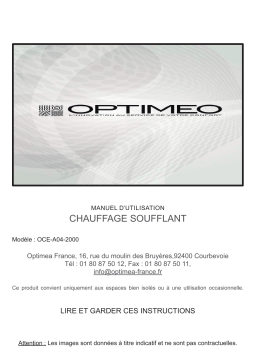 Optimea OCE-A04-2000 Chauffage soufflant Owner's Manual