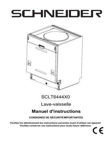 Manuel du propriétaire | Schneider SCLT6444X0 Lave vaisselle tout intégrable Owner's Manual | Fixfr