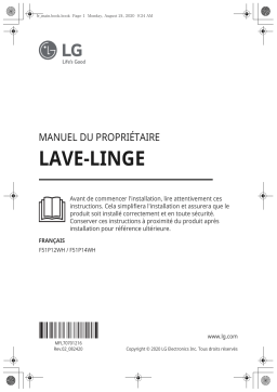 LG F51P14WH TurboWash Lave linge hublot Owner's Manual