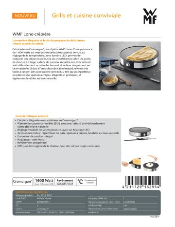 Product information | WMF Lono Crêpière Product fiche | Fixfr