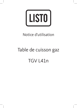 Listo TGV L41n Table gaz Owner's Manual