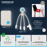 Xoopar Powerpack bio Blanc + cable OM Batterie externe Product fiche