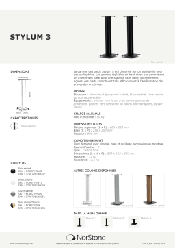 Norstone STYLUM 3 Blanc satinX2 Pied d'enceinte Product fiche