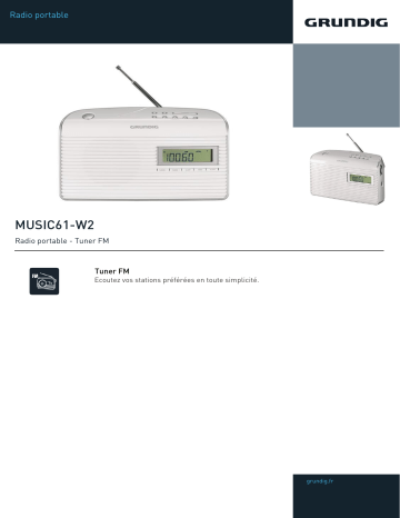 Product information | Grundig Music 61W2 Radio analogique Product fiche | Fixfr