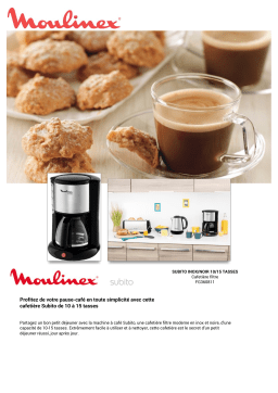 Moulinex FG360811 subito noir/inox Cafetière filtre Product fiche