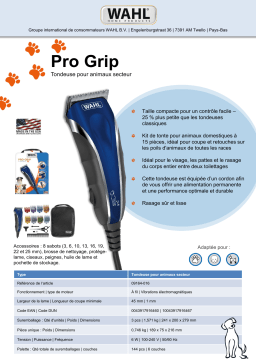 Wahl pour animaux secteur Grip pet clipper Tondeuse pour chien professionnelle Product fiche