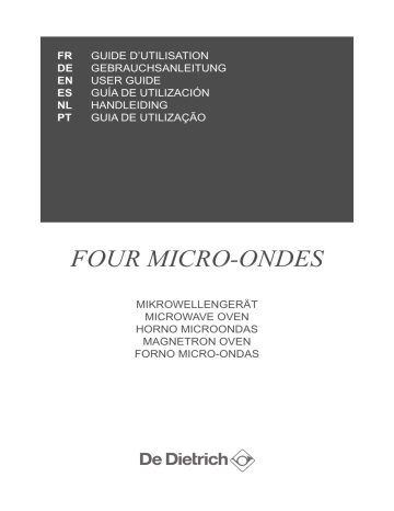 Manuel du propriétaire | De Dietrich DKE7335A Micro ondes Owner's Manual | Fixfr