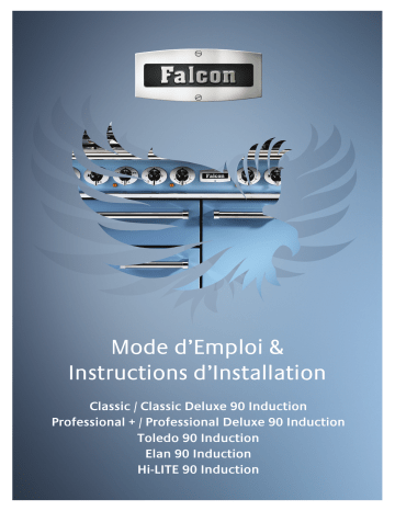 Pro DELUXE Induc 90 CM NOIR | Manuel du propriétaire | Falcon CLASSIC90 INDUCTION NOIR CHRM Piano de cuisson induction Owner's Manual | Fixfr