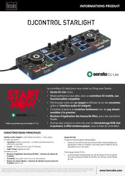 Hercules DJCONTROL STARLIGH Contrôleur USB Product fiche