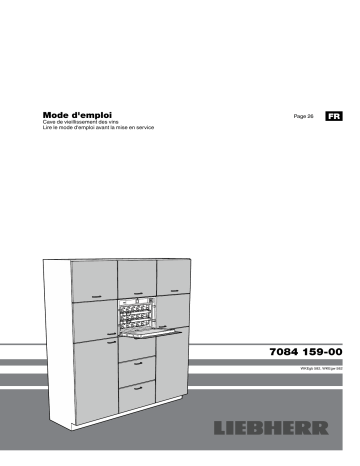 Manuel du propriétaire | Liebherr WKEgb582-21 Cave à vin encastrable Owner's Manual | Fixfr