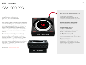 Product information | Epos Sennheiser Amplificateur GSX 1000 Micro gamer Product fiche | Fixfr