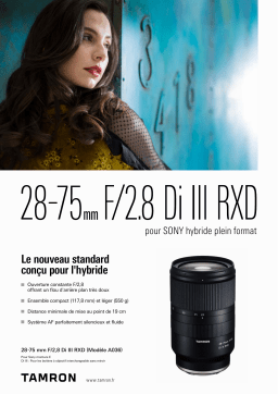 Tamron 28-75mm F/2.8 Di III RXD Sony E-Mount Objectif pour Hybride Plein Format Product fiche