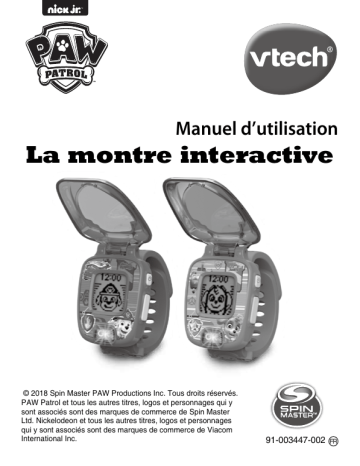 Manuel du propriétaire | Vtech Pat patrouille- La montre-jeu interactiv Montre enfant Owner's Manual | Fixfr