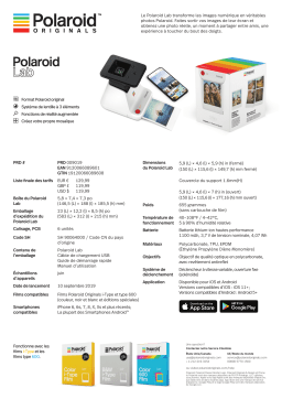 Polaroid Lab instantané Imprimante photo portable Product fiche