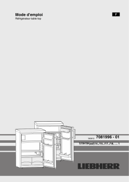 Liebherr T1400-21 Réfrigérateur top Owner's Manual