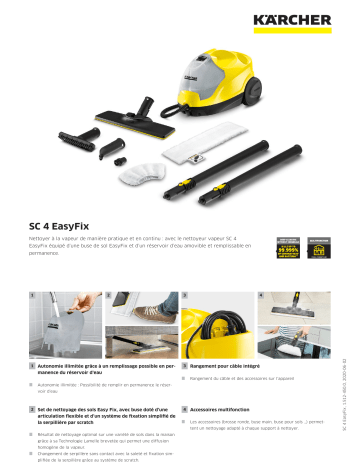 Kärcher | Product information | Karcher SC4 Easy Fix Nettoyeur vapeur Product fiche | Fixfr