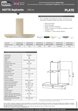 Falcon UNBHDS100BL/ Hotte grande largeur Product fiche