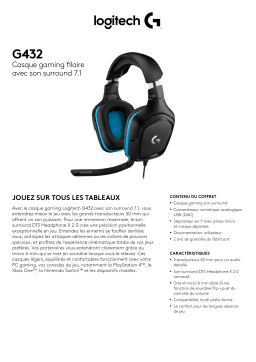 Logitech G432 Casque gamer Product fiche