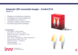 Innr E14 3.0 x2 Blanc variable 2200-5000 Ampoule connectée Product fiche