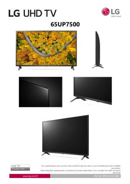 LG 65UP75006 TV LED Product fiche