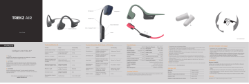 Manuel du propriétaire | Aftershokz Trekz Air Canyon Red Casque Owner's Manual | Fixfr