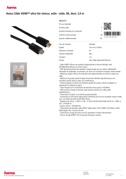 Hama Or 3M Câble HDMI Product fiche