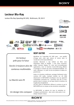 Sony BDPS6700 Lecteur Blu-Ray Product fiche