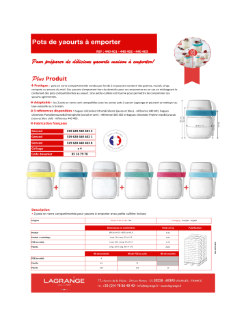 Product information | Lagrange 2 pots compartimentés Citron&Celeste Pot Product fiche | Fixfr