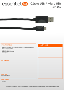 Essentielb Nylon 1M20 Câble micro USB Product fiche