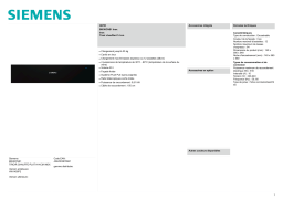 Siemens BI630CNS1 IQ700 Tiroir Chauffant Product fiche