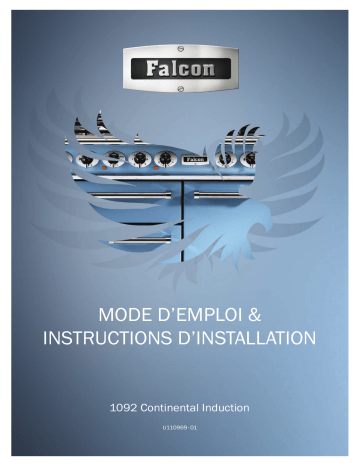 PKR110CONT INDUC ROUGE NICKEL | PKR110CONT INDUC NOIR CHROME | PKR110 CONT INDUC INOX/CHROME | Manuel du propriétaire | Falcon PKRCONT INDUC BLEU NICKEL Piano de cuisson induction Owner's Manual | Fixfr