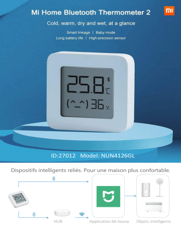 Product information | Xiaomi Mi Temperature and Humidity Monitor 2 Capteur Product fiche | Fixfr