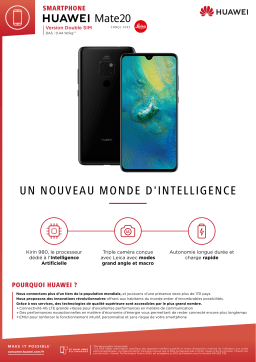 Huawei Mate 20 Noir Smartphone Product fiche