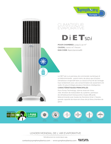 Product information | Domair DIET50I Rafraîchisseur d'air Product fiche | Fixfr