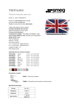 Smeg TSF01UJEU Union Jack Grille-pain Product fiche