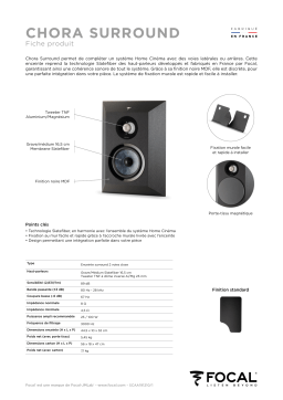 Focal Chora Surround Noire Kit enceinte surround Product fiche