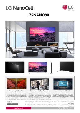 LG NanoCell 75NANO906 2020 TV LED Product fiche