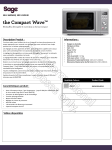 Sage Appliances Compact Wave Micro ondes Product fiche