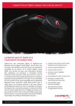 Hyperx Cloud Flight Casque gamer Product fiche